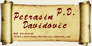 Petrašin Davidović vizit kartica